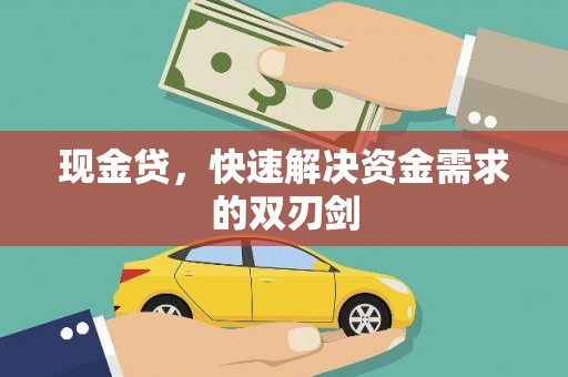 沙湾现金贷，快速解决资金需求的双刃剑